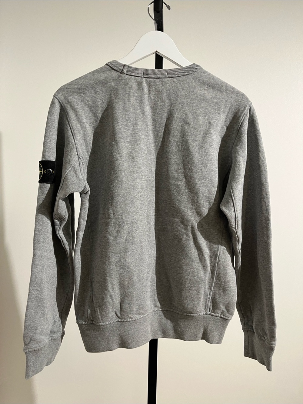 Stone Island Compass-badge Cotton Sweatshirt Grey Crewneck - Picture 4 of 9